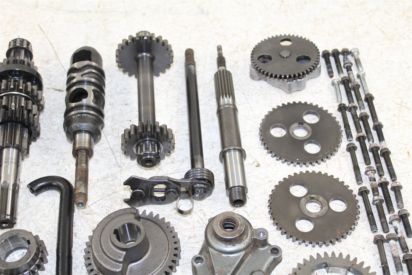 2002 Kawasaki Mojave 250 Transmission Gears Shift Shaft Forks Drum 24061