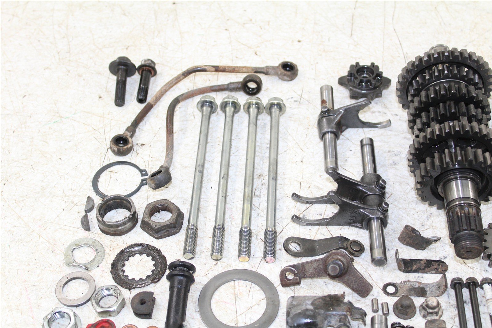 2002 Kawasaki Mojave 250 Transmission Gears Shift Shaft Forks Drum 24061