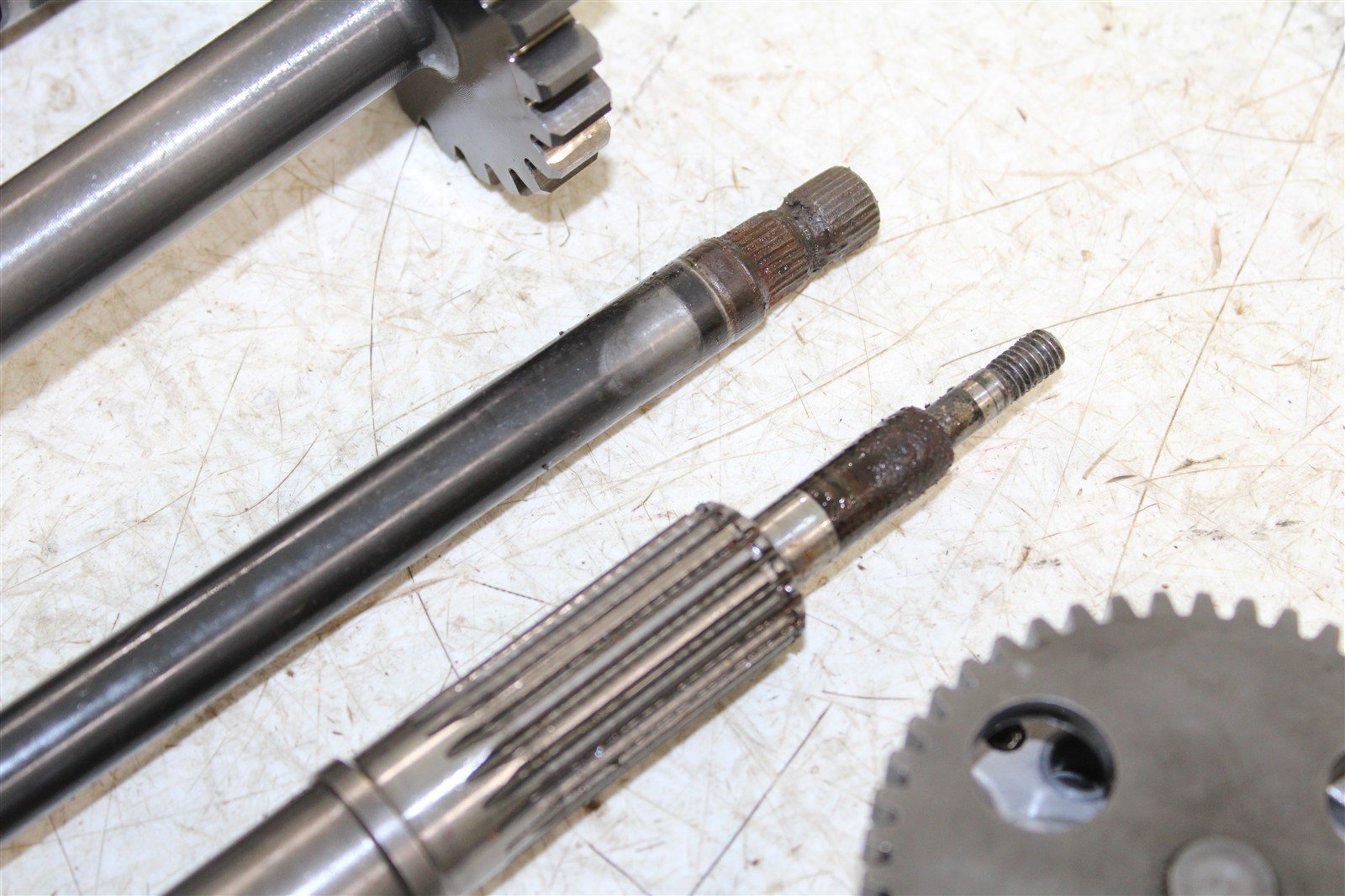 2002 Kawasaki Mojave 250 Transmission Gears Shift Shaft Forks Drum 24061