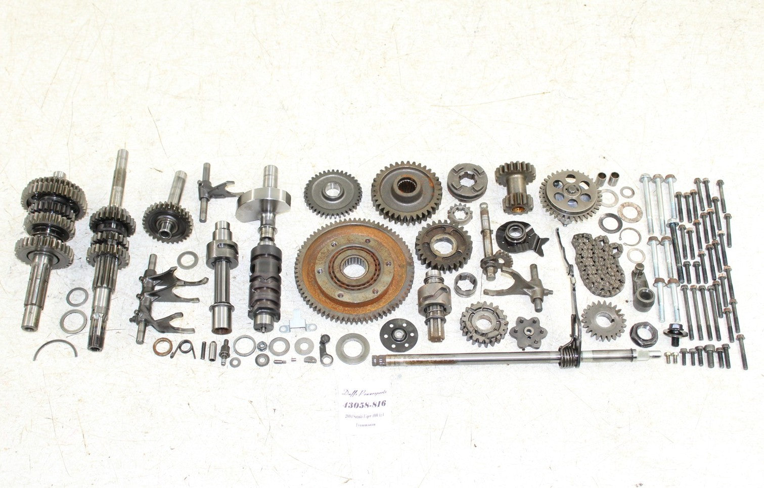 2004 Suzuki Eiger 400 4x4 Transmission Gears Shift Shaft Forks Drum 43058