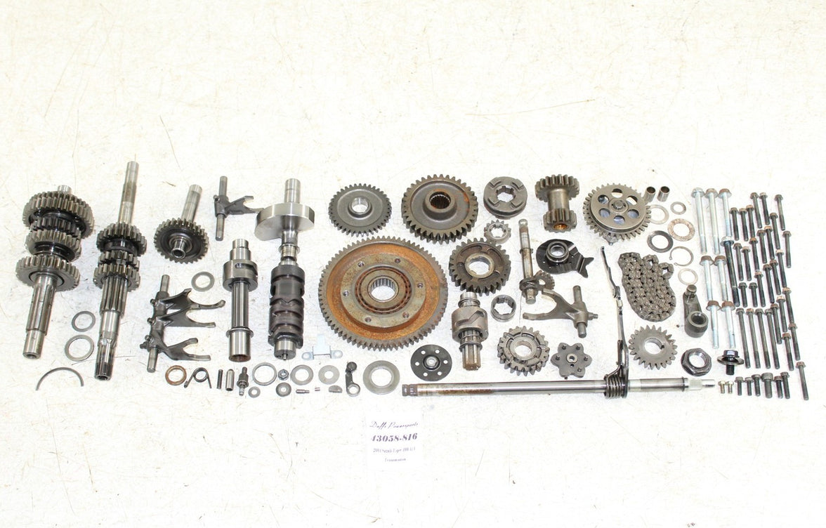 2004 Suzuki Eiger 400 4x4 Transmission Gears Shift Shaft Forks Drum 43058