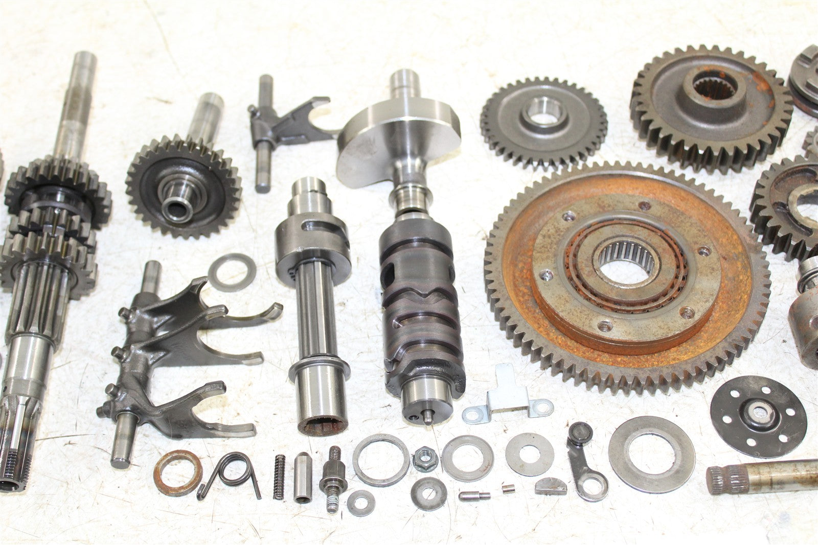 2004 Suzuki Eiger 400 4x4 Transmission Gears Shift Shaft Forks Drum 43058