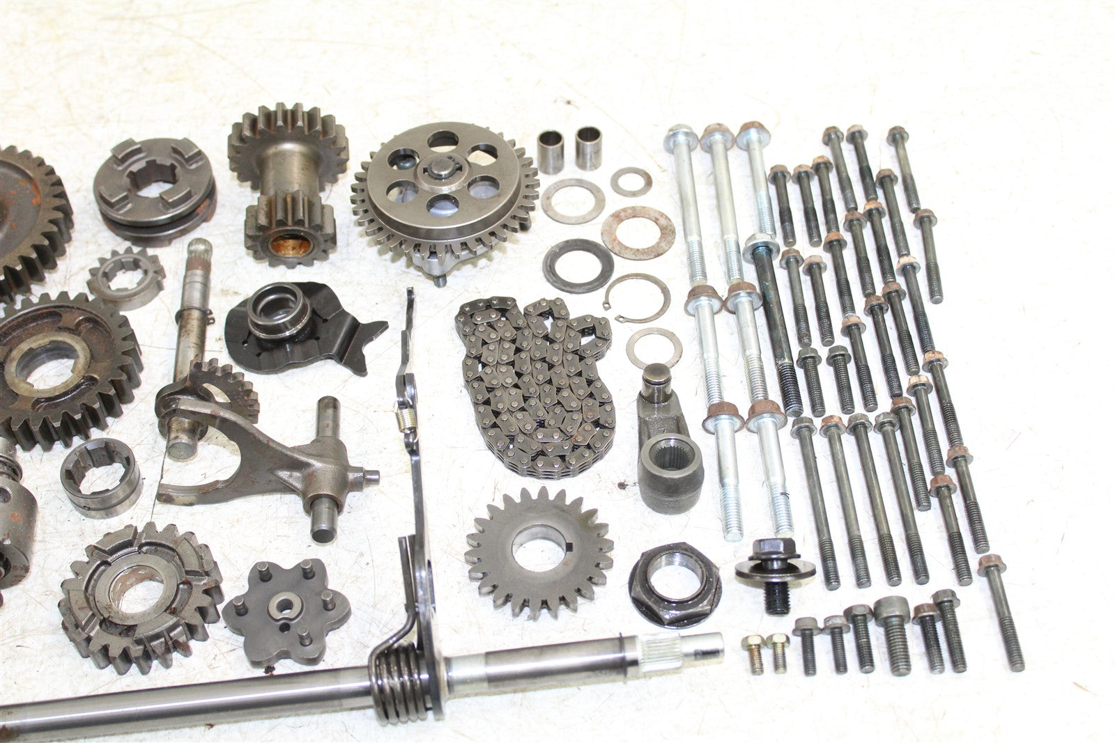 2004 Suzuki Eiger 400 4x4 Transmission Gears Shift Shaft Forks Drum 43058