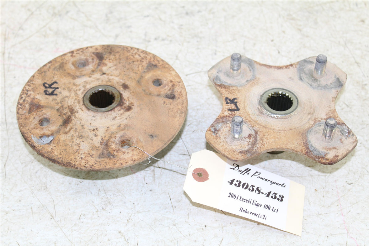 2004 Suzuki Eiger 400 4x4 Rear Hubs Wheel Mounts 43058