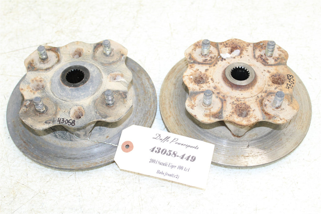 2004 Suzuki Eiger 400 4x4 Front Hubs Brake Rotors 43058