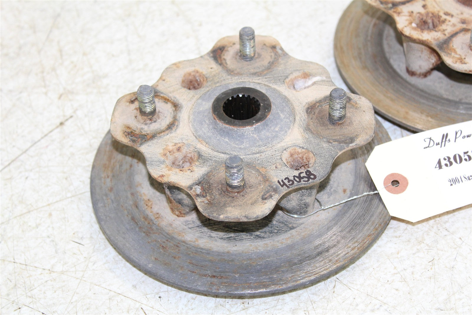 2004 Suzuki Eiger 400 4x4 Front Hubs Brake Rotors 43058