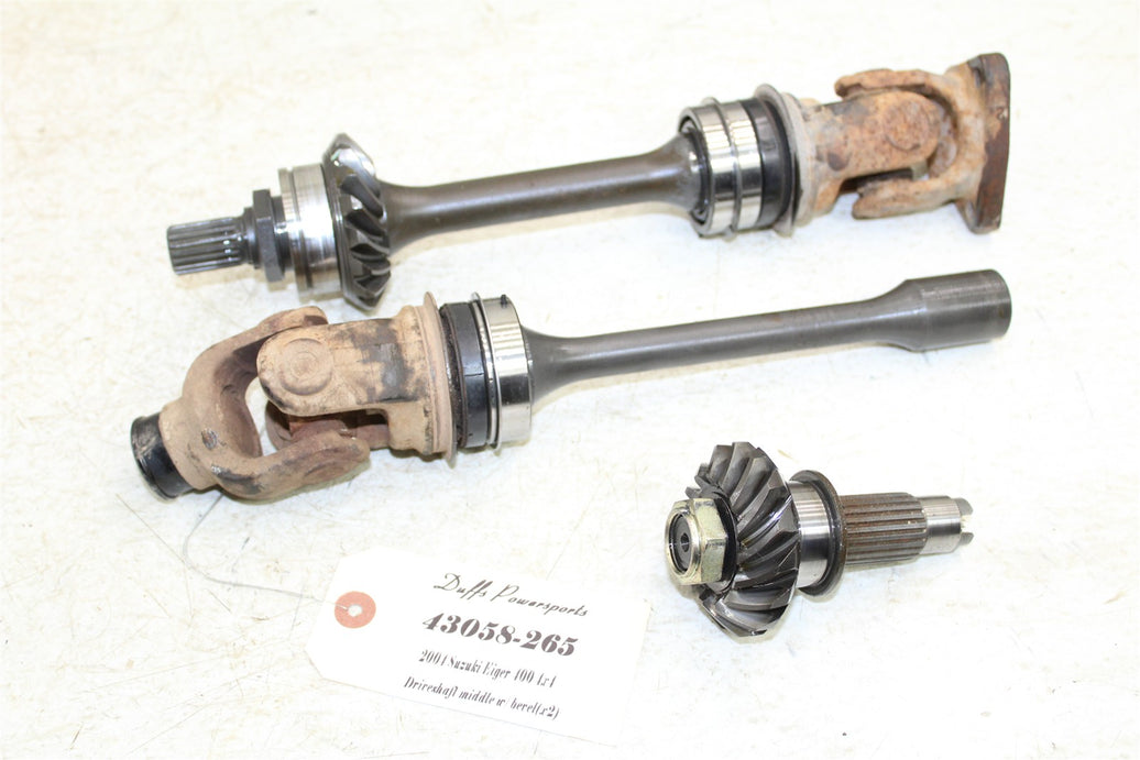 2004 Suzuki Eiger 400 4x4 Center Middle Drive Shaft Assembly w/ Bevel Gear 43058