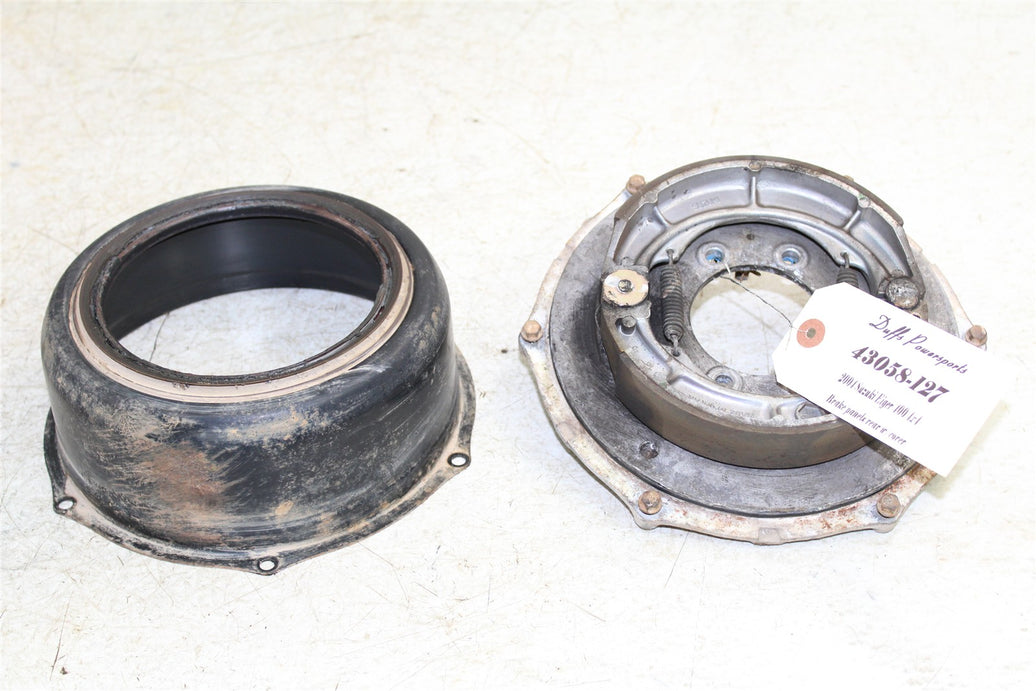 2004 Suzuki Eiger 400 4x4 Rear Brake Drum Backing Plate Panel Hub 43058