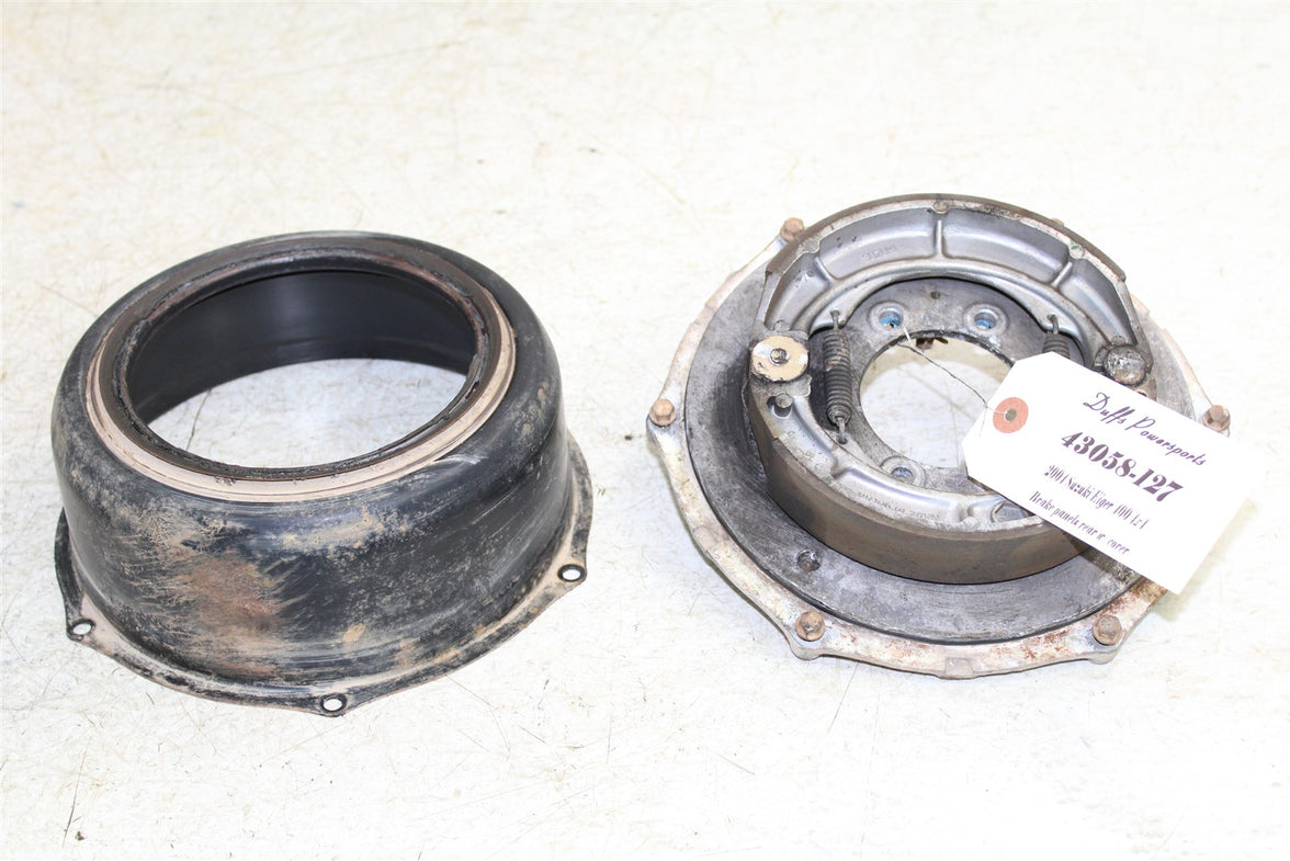 2004 Suzuki Eiger 400 4x4 Rear Brake Drum Backing Plate Panel Hub 43058