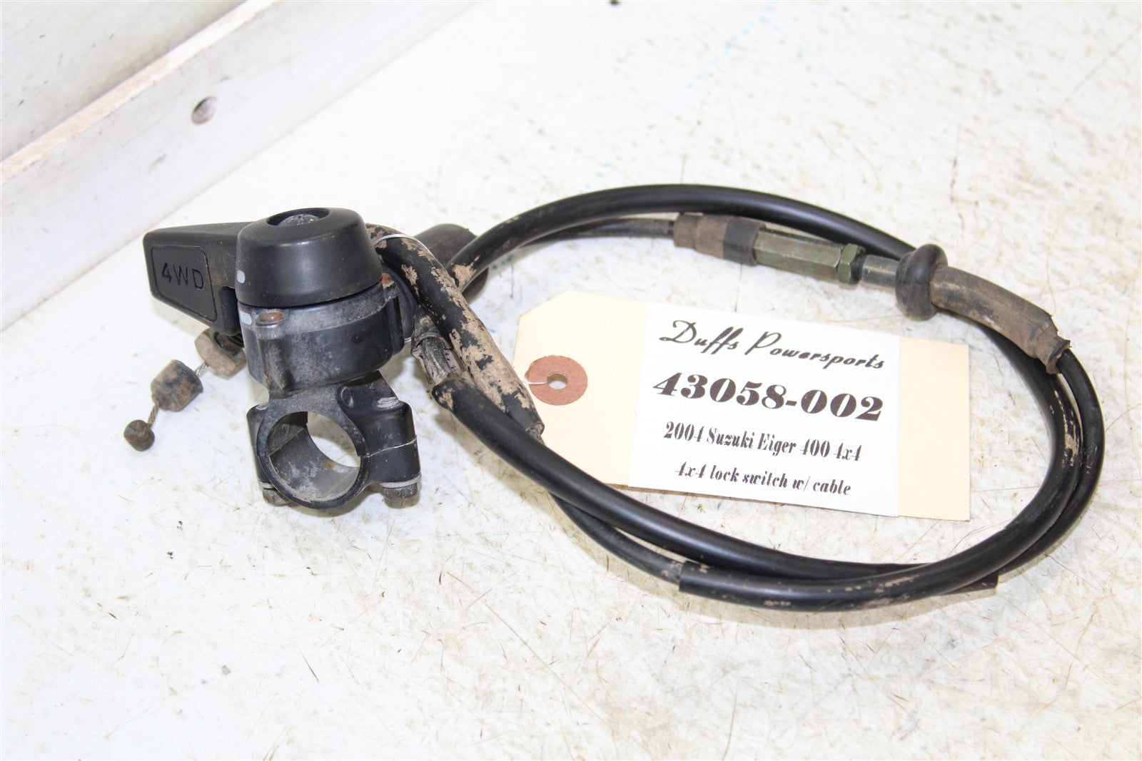 2004 Suzuki Eiger 400 4x4 AWD Switch Lever w/ Cable Transfer Controller 43058