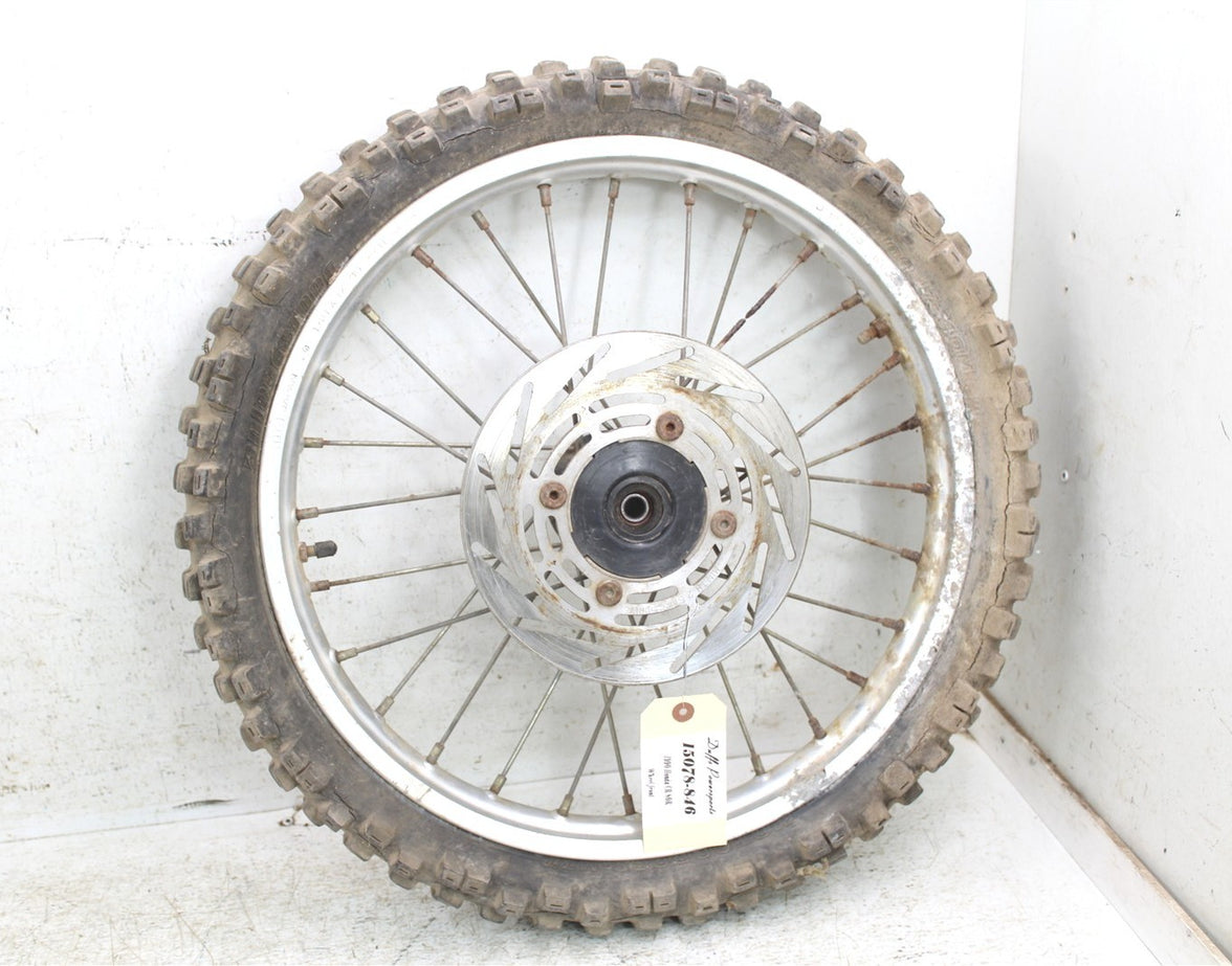1990 Honda CR 80R Front Wheel Rim Hub w/ Brake Rotor 15078