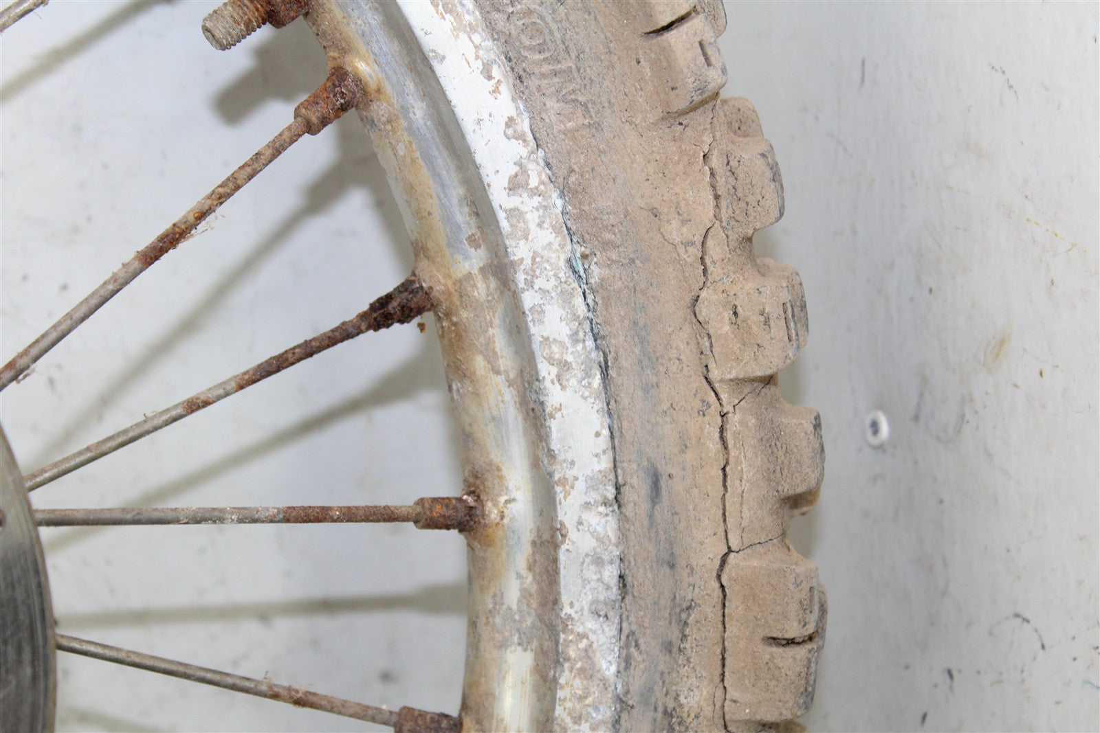 1990 Honda CR 80R Front Wheel Rim Hub w/ Brake Rotor 15078