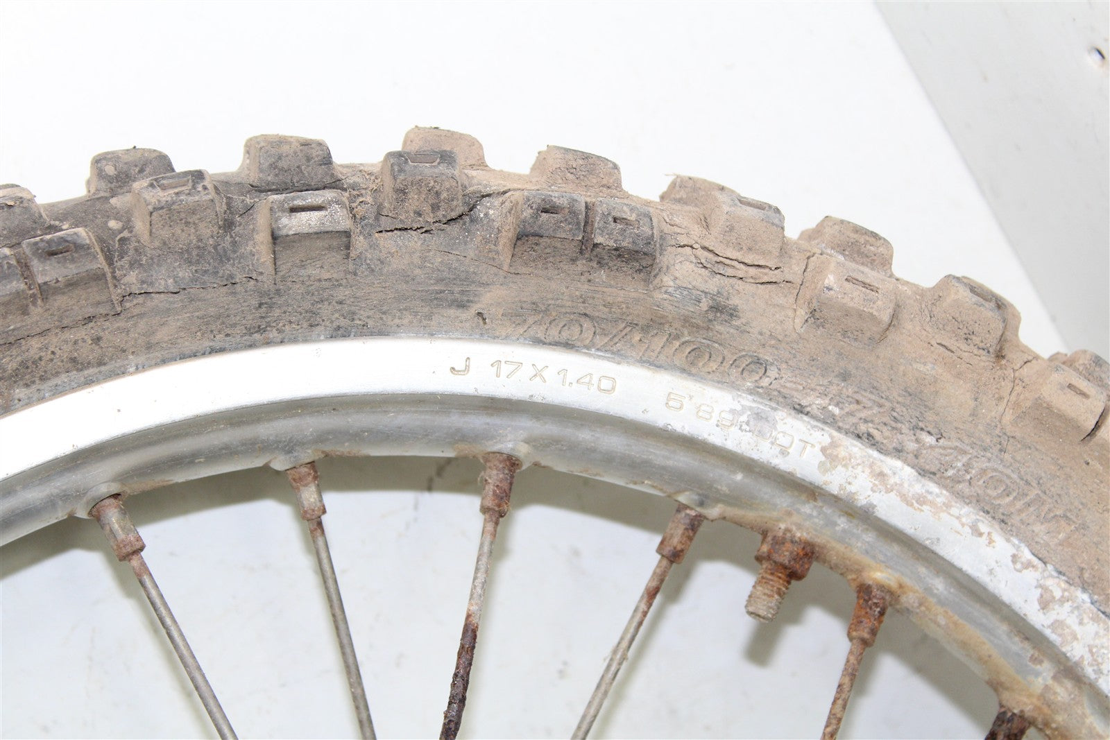 1990 Honda CR 80R Front Wheel Rim Hub w/ Brake Rotor 15078