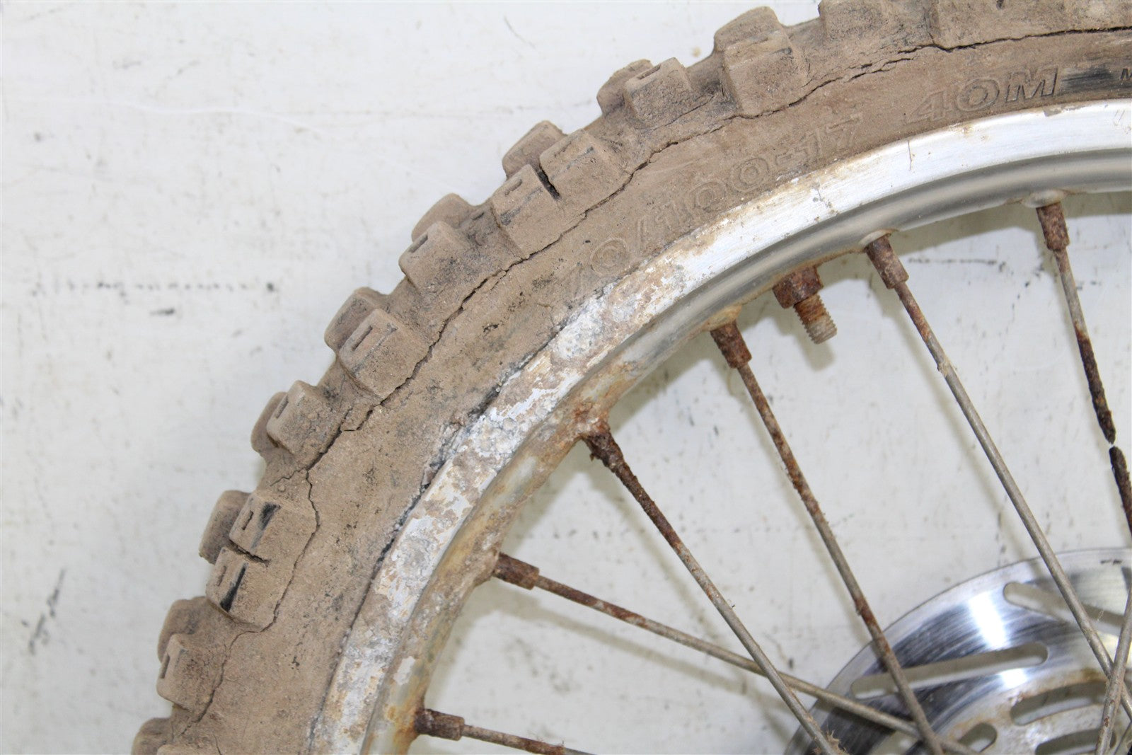 1990 Honda CR 80R Front Wheel Rim Hub w/ Brake Rotor 15078