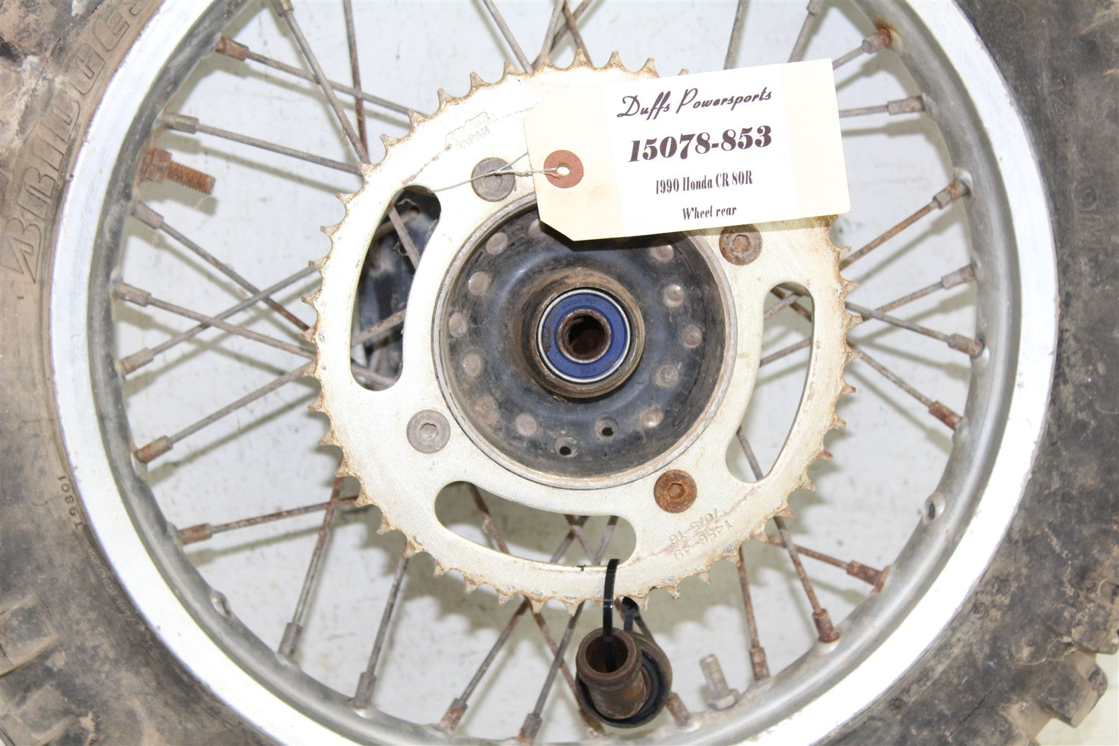 1990 Honda CR 80R Rear Wheel Rim Hub 15078