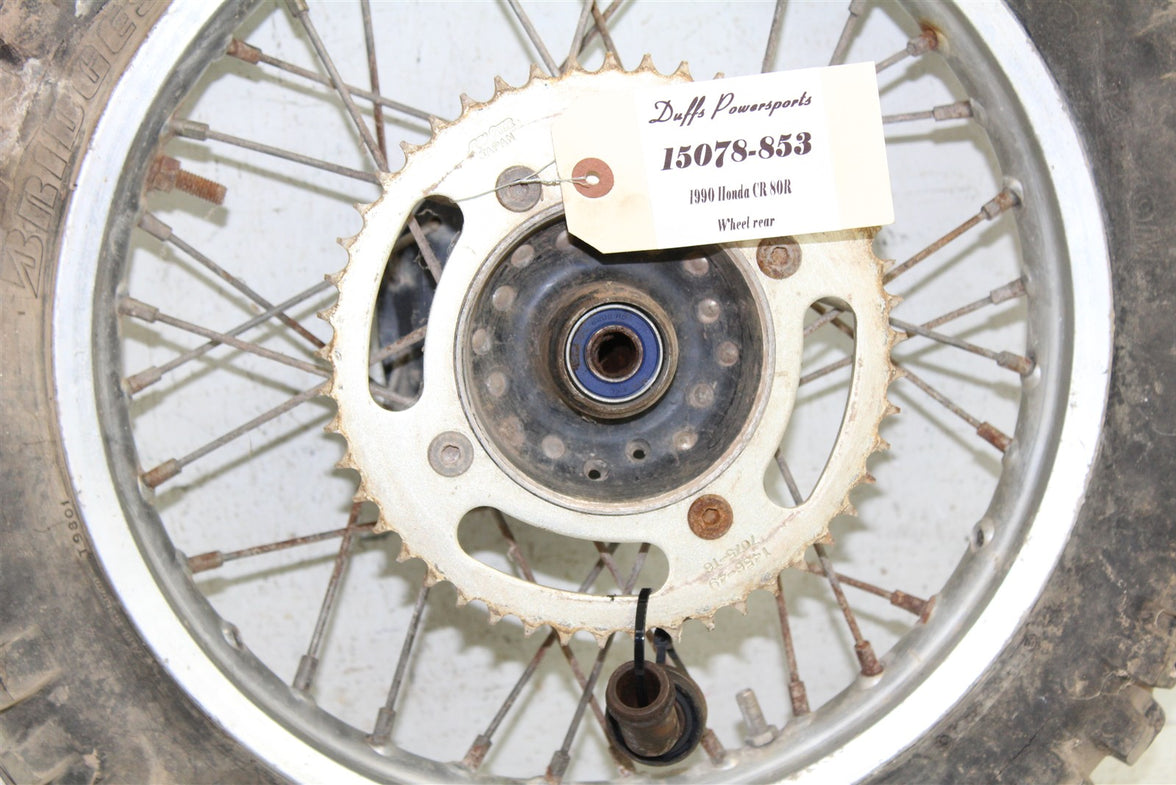 1990 Honda CR 80R Rear Wheel Rim Hub 15078