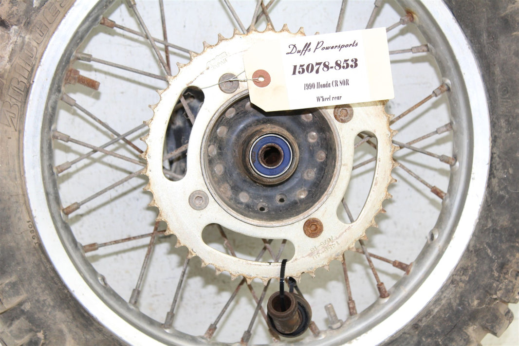 1990 Honda CR 80R Rear Wheel Rim Hub 15078