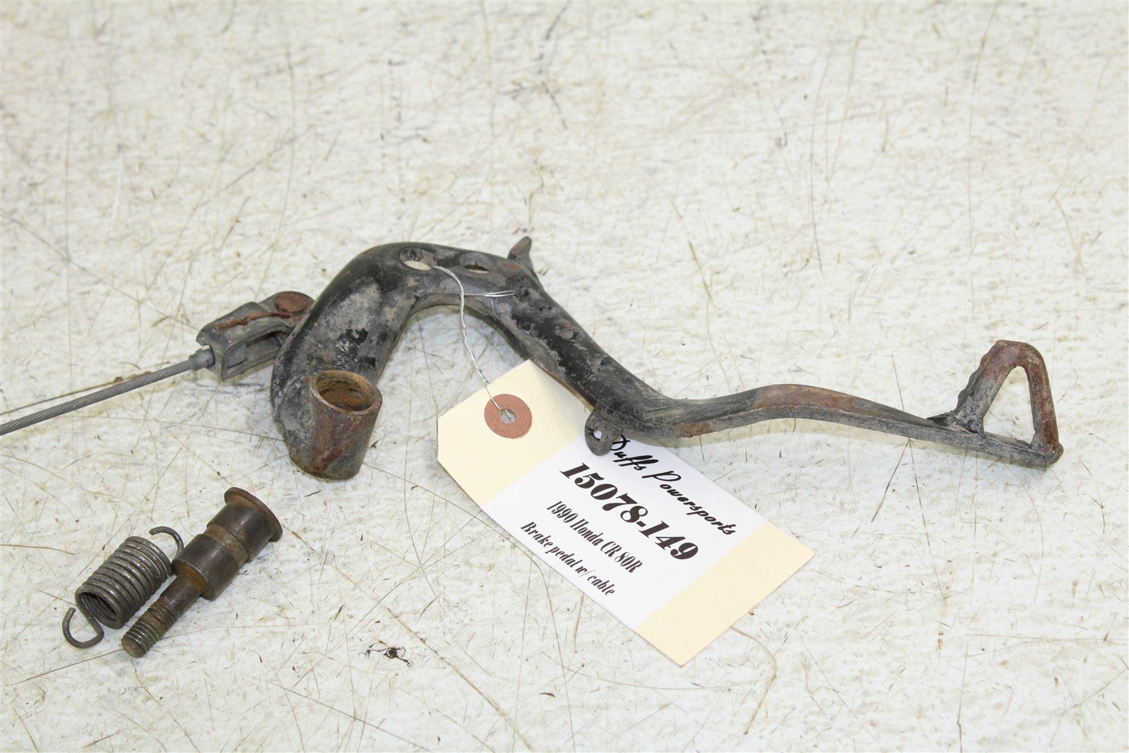 1990 Honda CR 80R Rear Brake Pedal w/ Cable 15078
