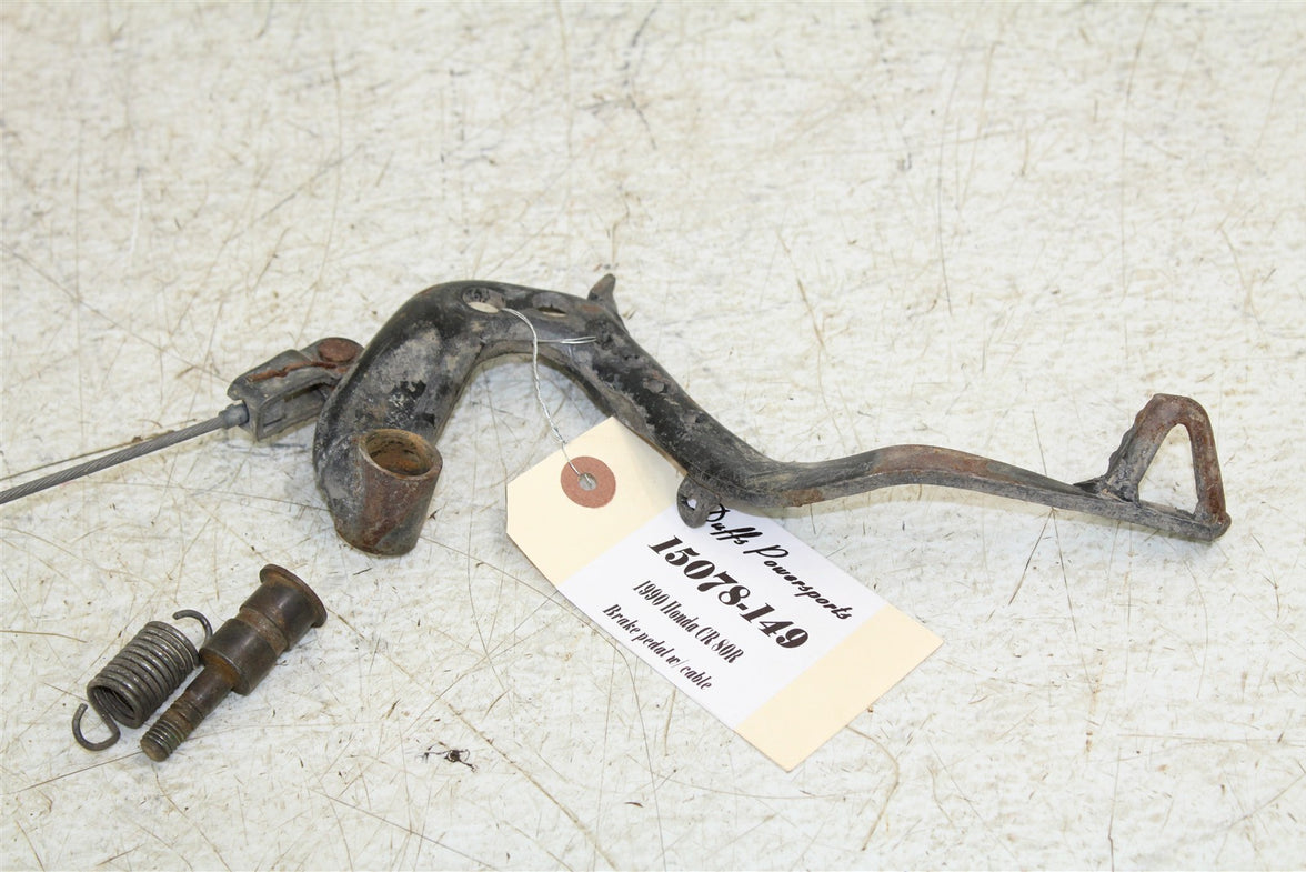 1990 Honda CR 80R Rear Brake Pedal w/ Cable 15078