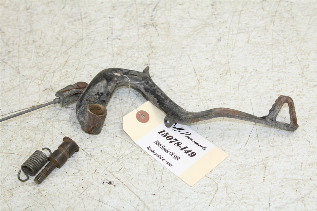 1990 Honda CR 80R Rear Brake Pedal w/ Cable 15078
