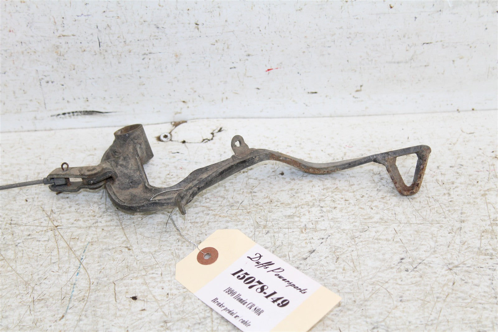 1990 Honda CR 80R Rear Brake Pedal w/ Cable 15078