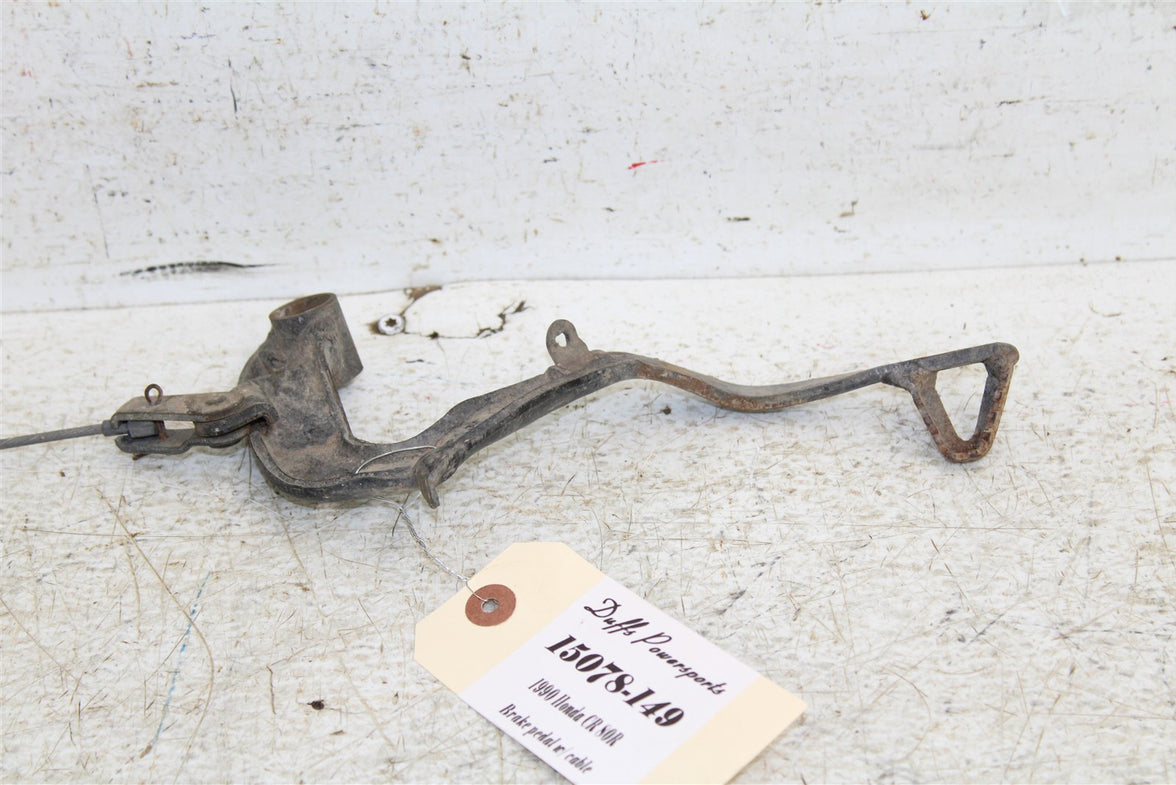1990 Honda CR 80R Rear Brake Pedal w/ Cable 15078