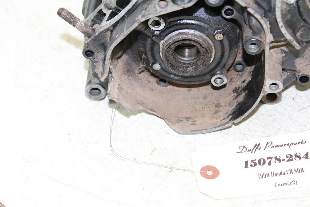 1990 Honda CR 80R Engine Cases Crankcase Motor Left Right 15078