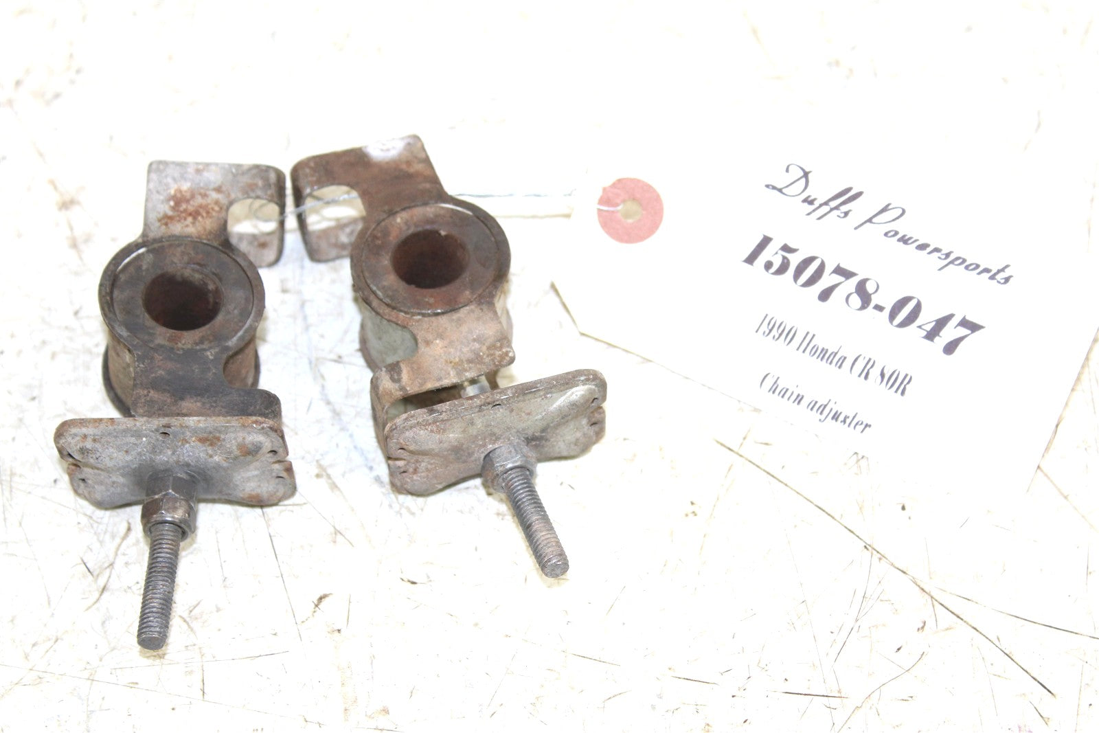 1990 Honda CR 80R Chain Adjuster Blocks 15078