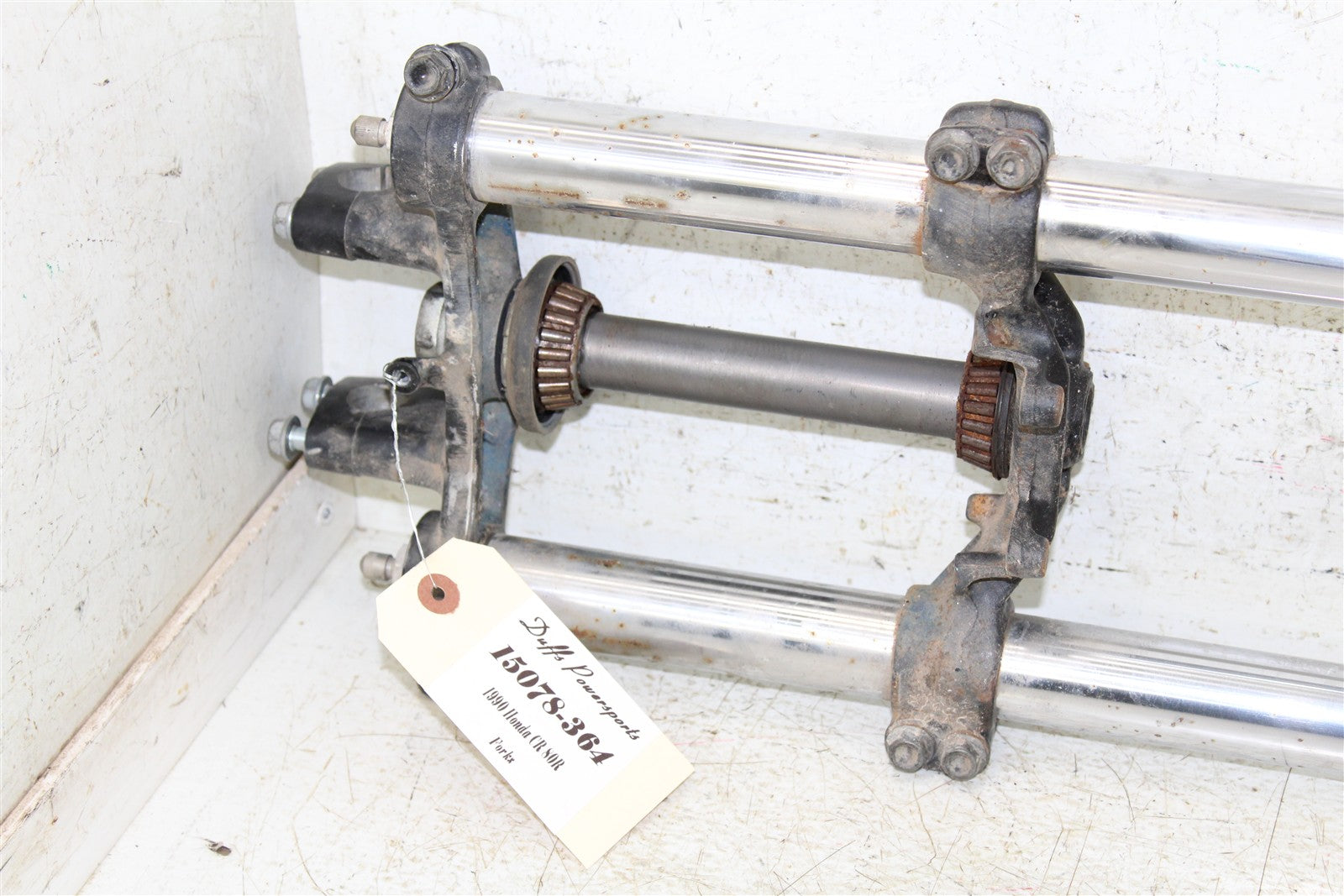 1990 Honda CR 80R Fork Tubes Front Suspension Triple Clamps 15078