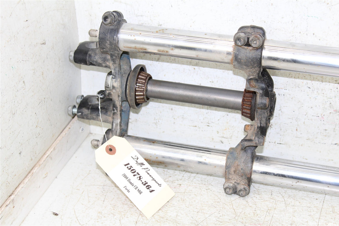 1990 Honda CR 80R Fork Tubes Front Suspension Triple Clamps 15078
