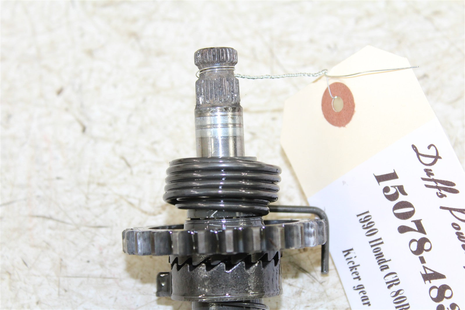 1990 Honda CR 80R Kick Start Shaft Spring Kicker Gear 15078