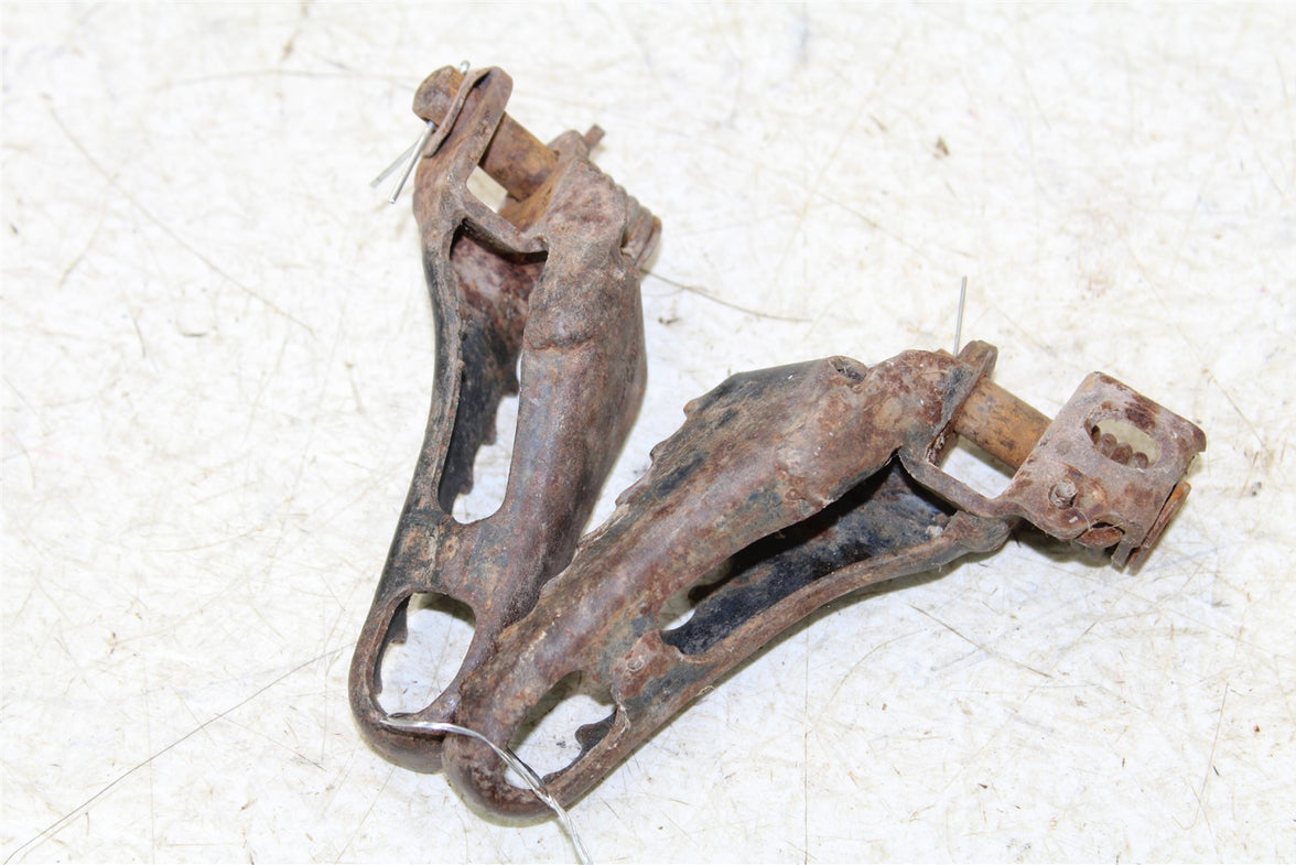 1990 Honda CR 80R Foot Pegs Set Hardware Springs Rests 15078