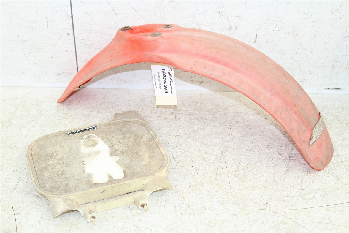 1990 Honda CR 80R Front Fender Plastic & Number Plate 15078