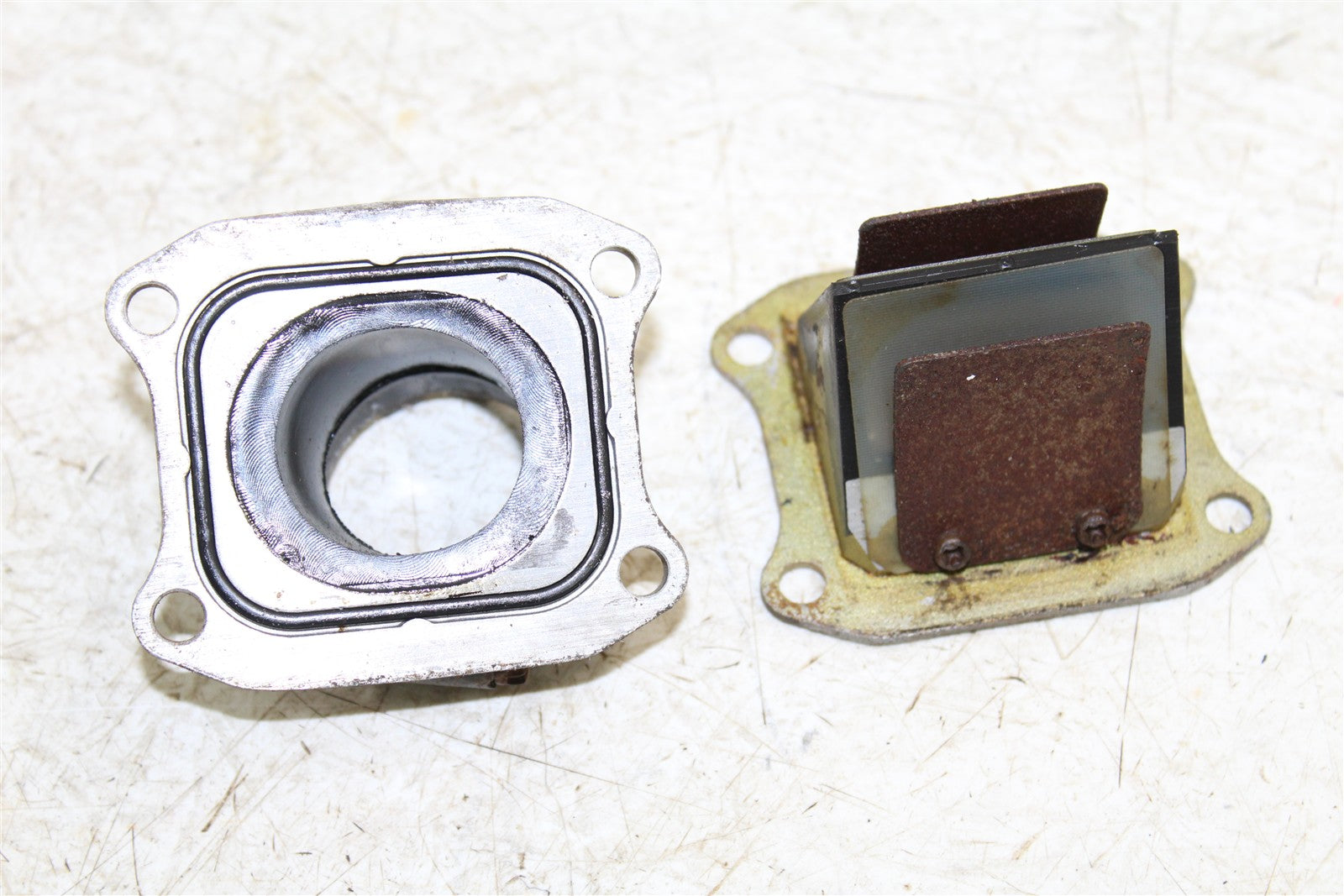 1990 Honda CR 80R Reed Cage Block w/ Intake Manifold 15078