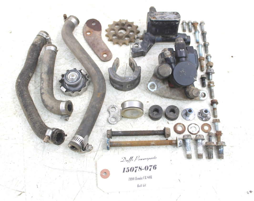 1990 Honda CR 80R Chassis Bolt Kit Hardware Radiator Hose Sprocket 15078