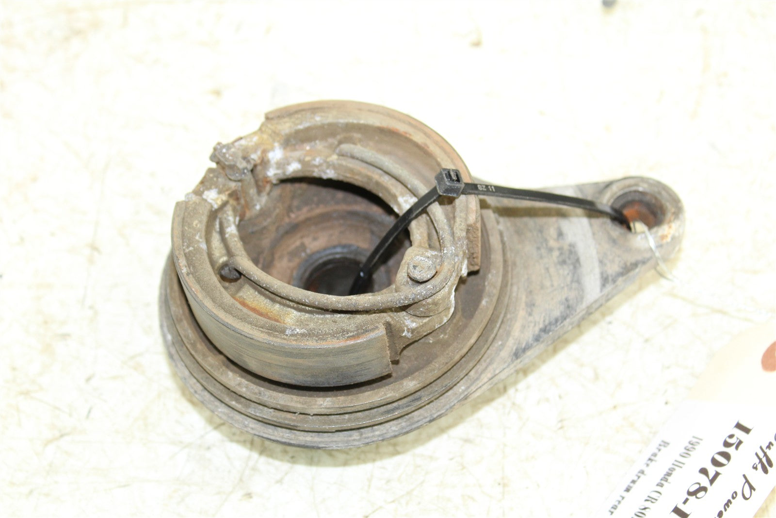 1990 Honda CR 80R Rear Brake Drum Plate Panel Shoes Mount 15078