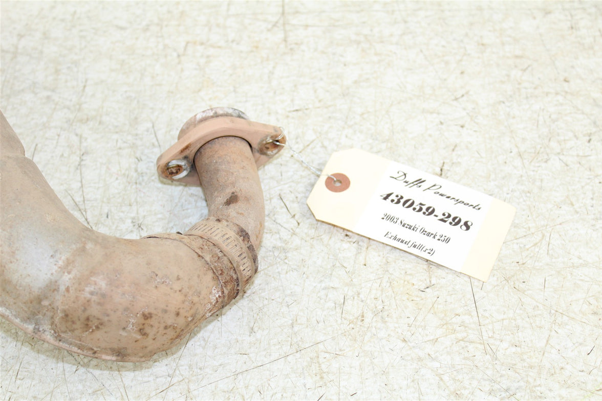 2003 Suzuki Ozark 250 Exhaust Head Pipe Silencer Muffler 43059