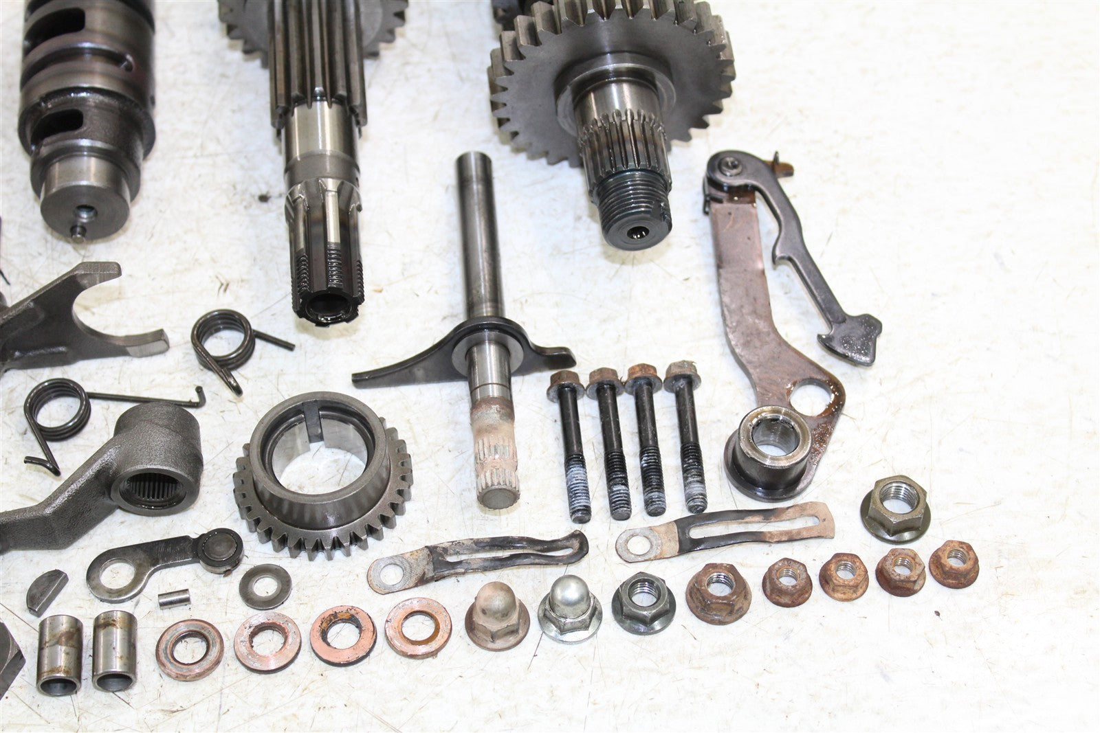 2003 Suzuki Ozark 250 Transmission Gears Shift Shaft Forks Drum 43059