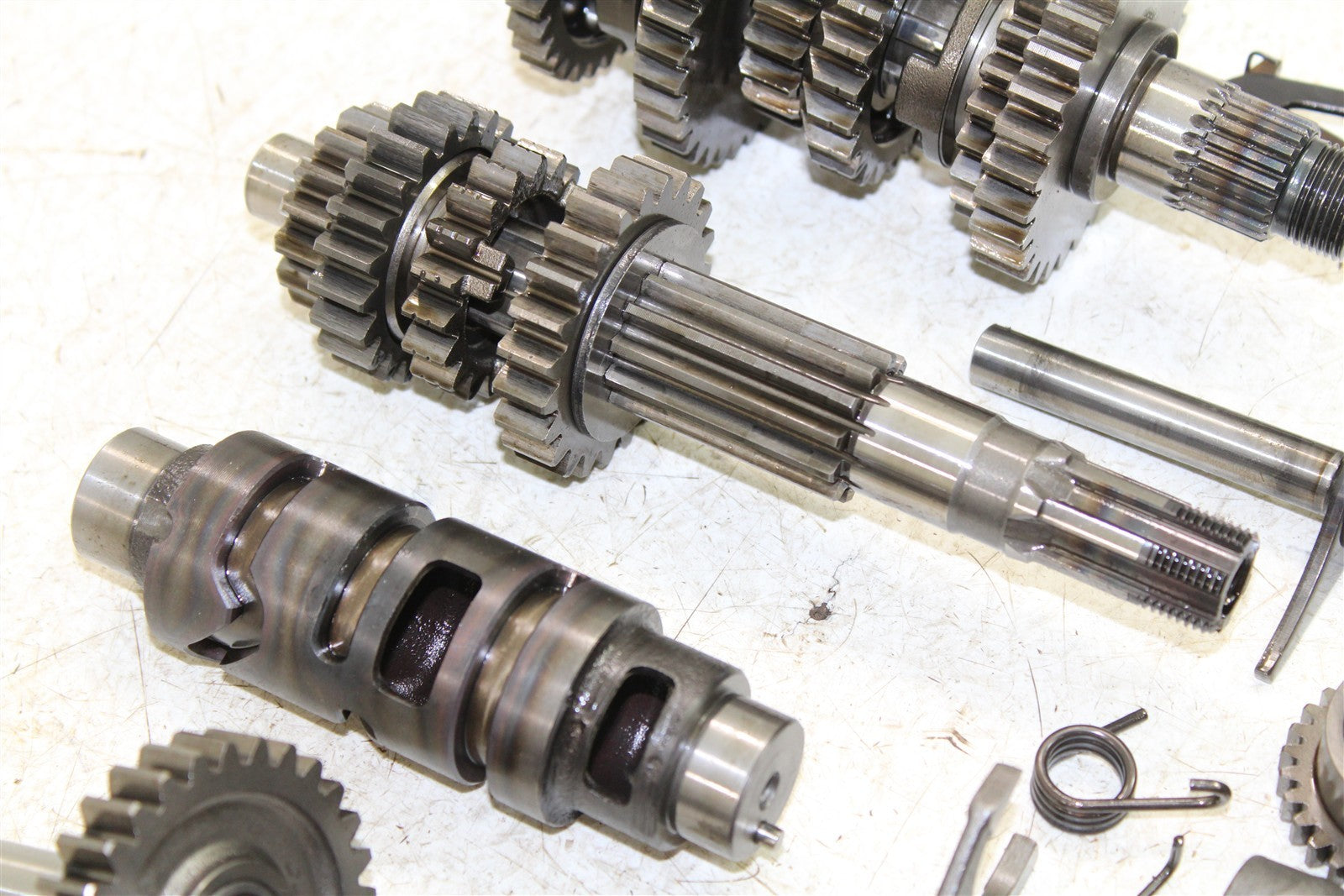 2003 Suzuki Ozark 250 Transmission Gears Shift Shaft Forks Drum 43059