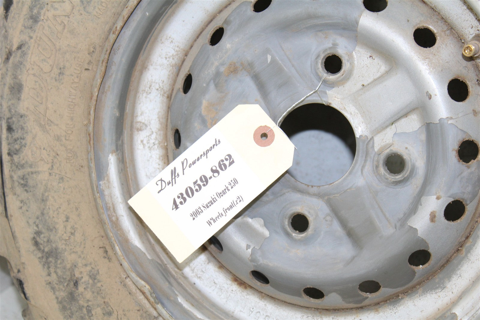2003 Suzuki Ozark 250 Front Wheel Set Rims 43059