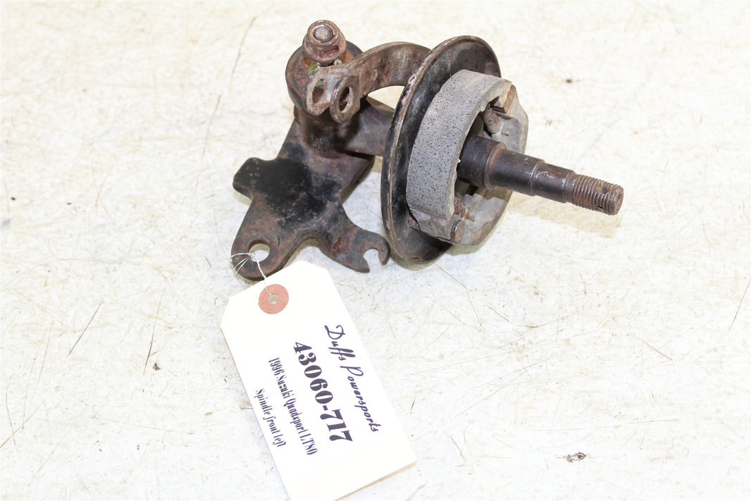 1996 Suzuki Quadsport LT 80 Front Left Spindle Knuckle w/ Brake Plate Shoe 43060
