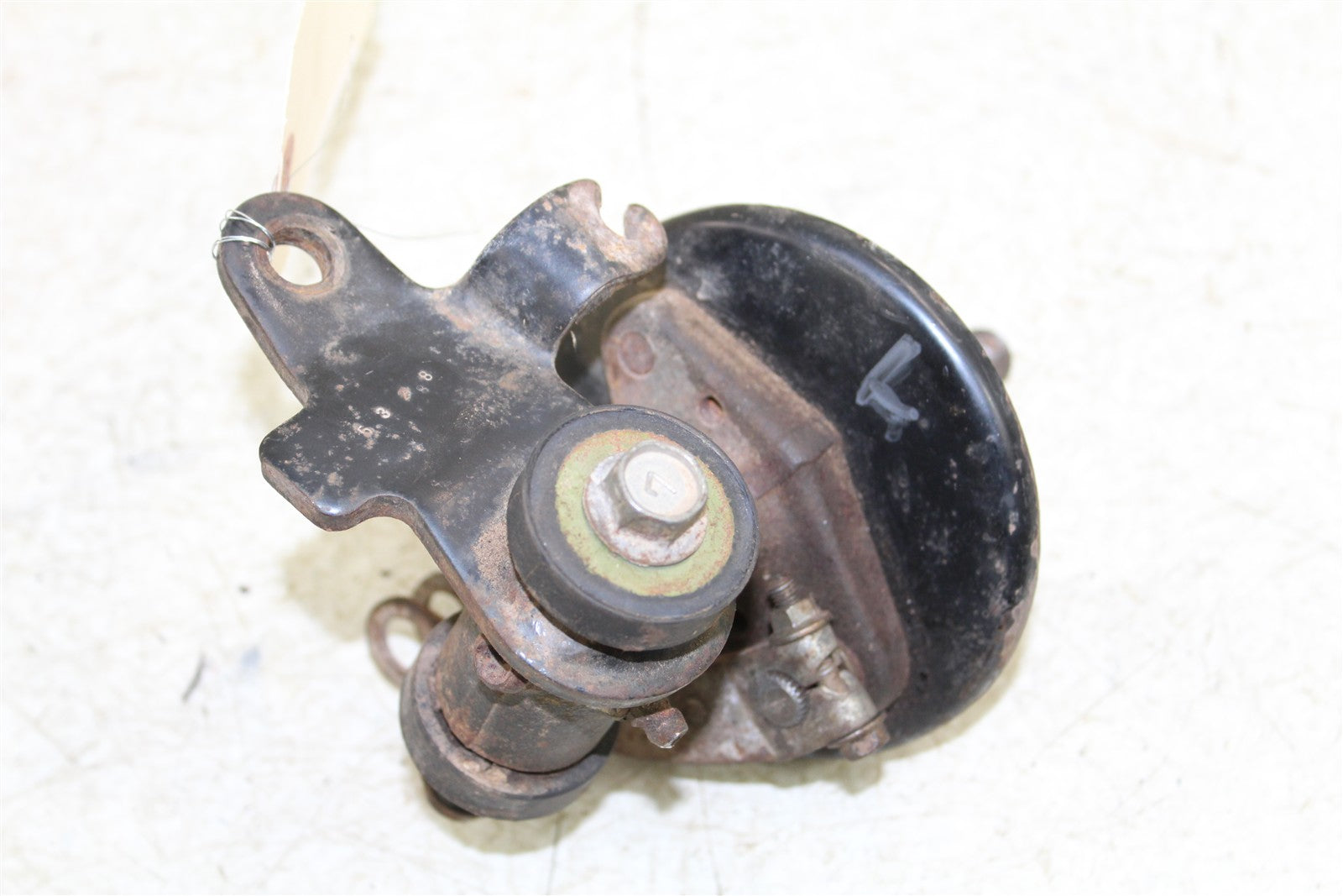 1996 Suzuki Quadsport LT 80 Front Left Spindle Knuckle w/ Brake Plate Shoe 43060
