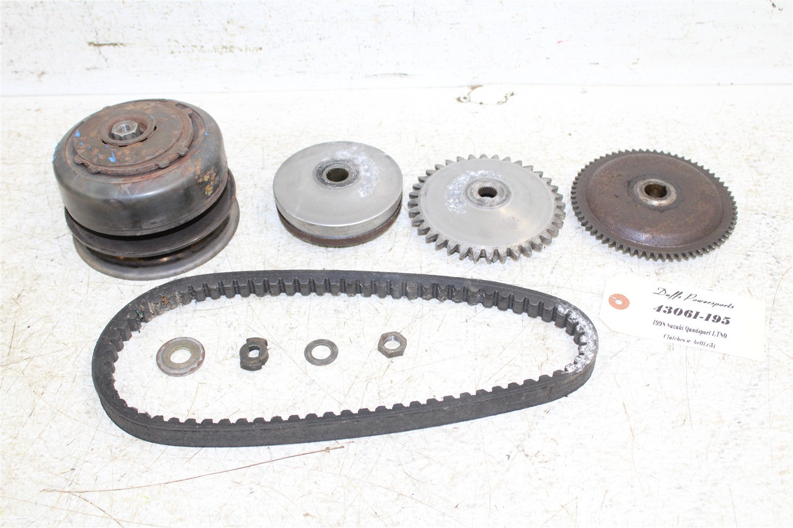1998 Suzuki Quadsport LT 80 Primary & Secondary Drive Clutch w/ Belt 43061