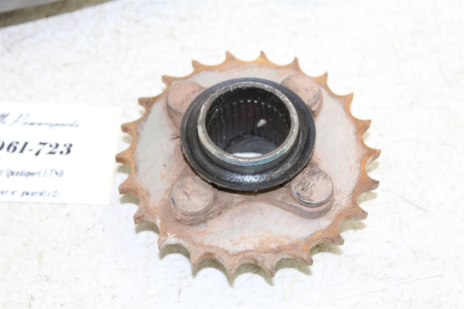 1998 Suzuki Quadsport LT 80 Rear Sprocket Mount Hub w/ Chain Guard 43061
