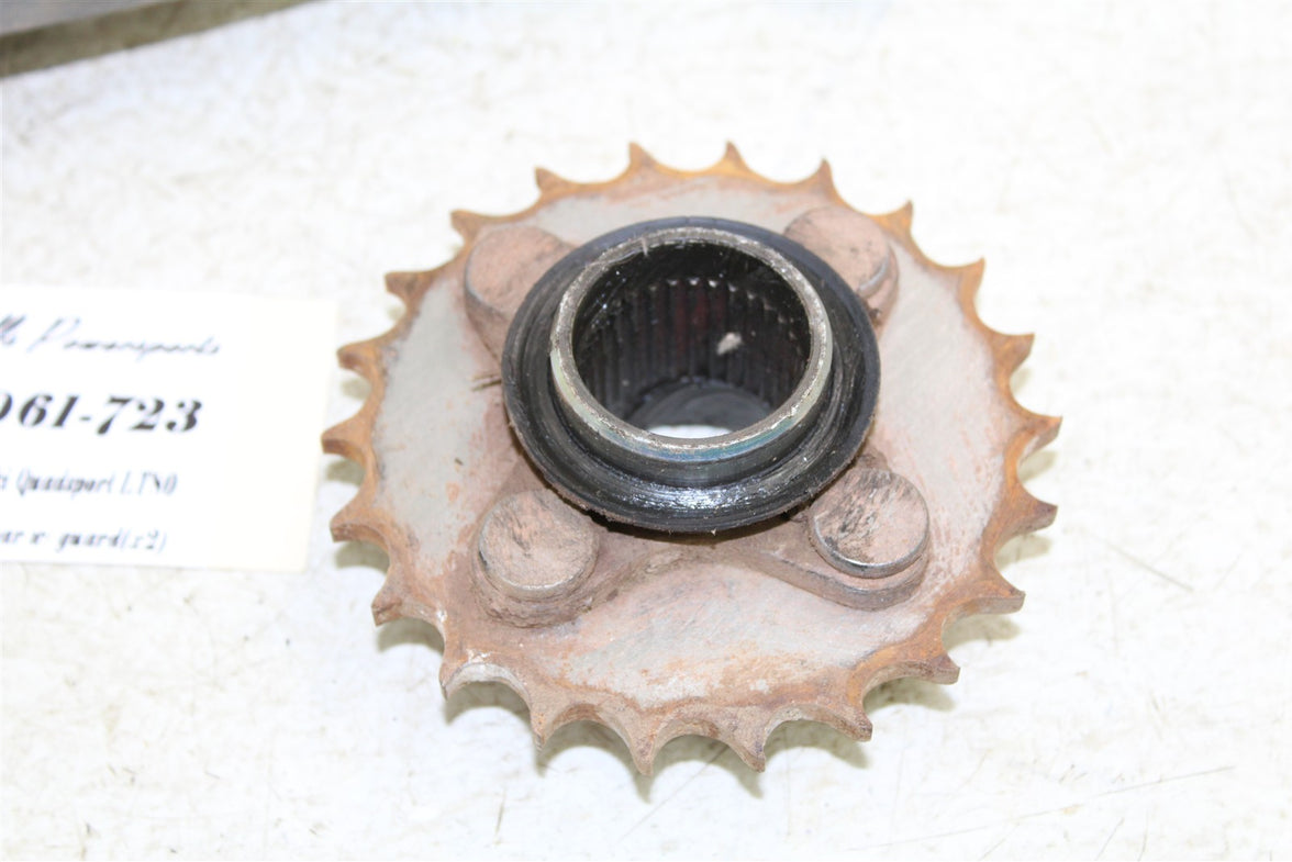 1998 Suzuki Quadsport LT 80 Rear Sprocket Mount Hub w/ Chain Guard 43061