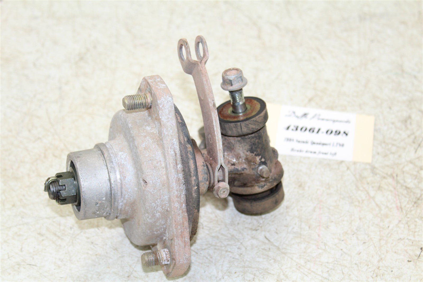 1998 Suzuki Quadsport LT 80 Front Left Brake Drum w/ Spindle Knuckle 43061