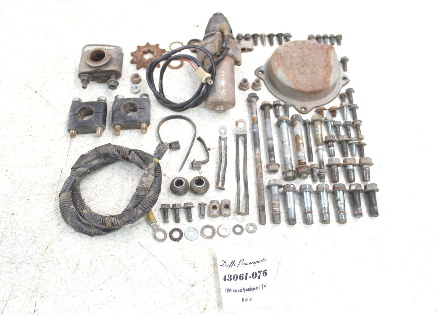 1998 Suzuki Quadsport LT 80 Chassis Bolt Kit Hardware Wire Cover Mounts 43061