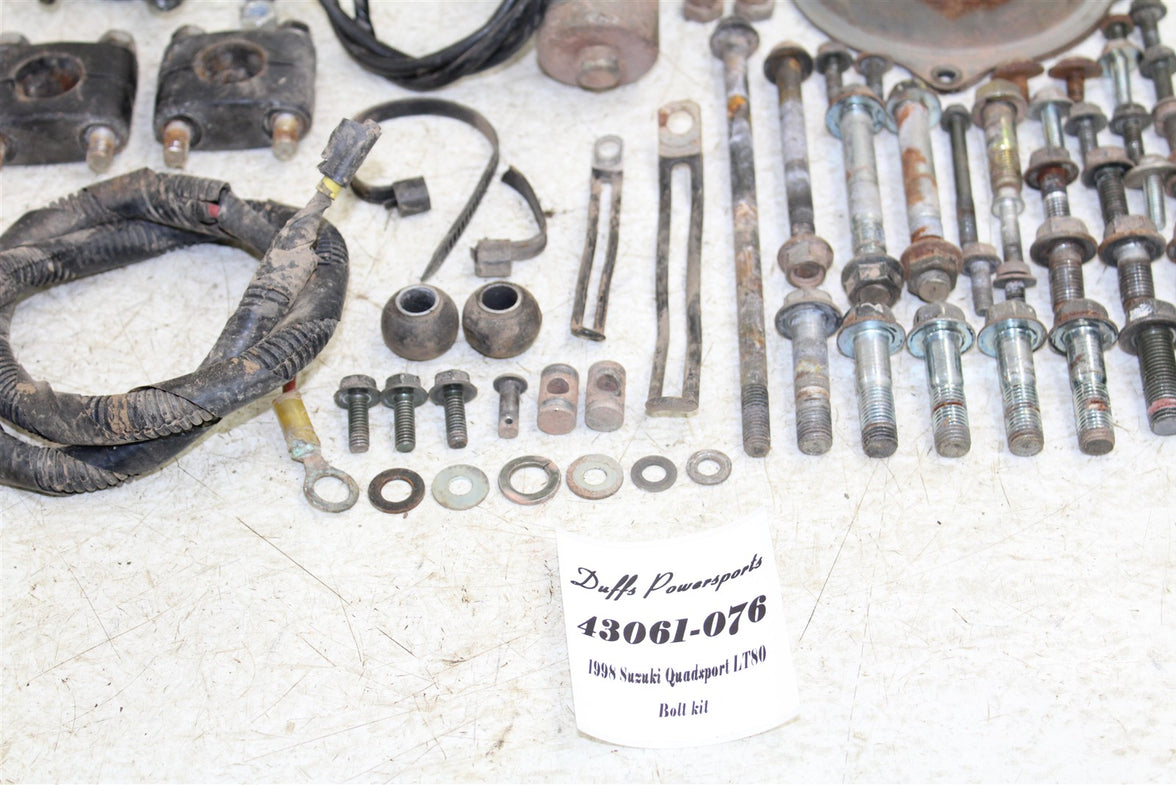1998 Suzuki Quadsport LT 80 Chassis Bolt Kit Hardware Wire Cover Mounts 43061