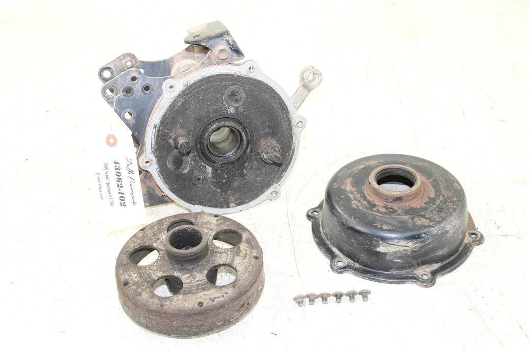 1996 Suzuki Quadsport LT 80 Rear Brake Drum Backing Plate Panel Hub 43062
