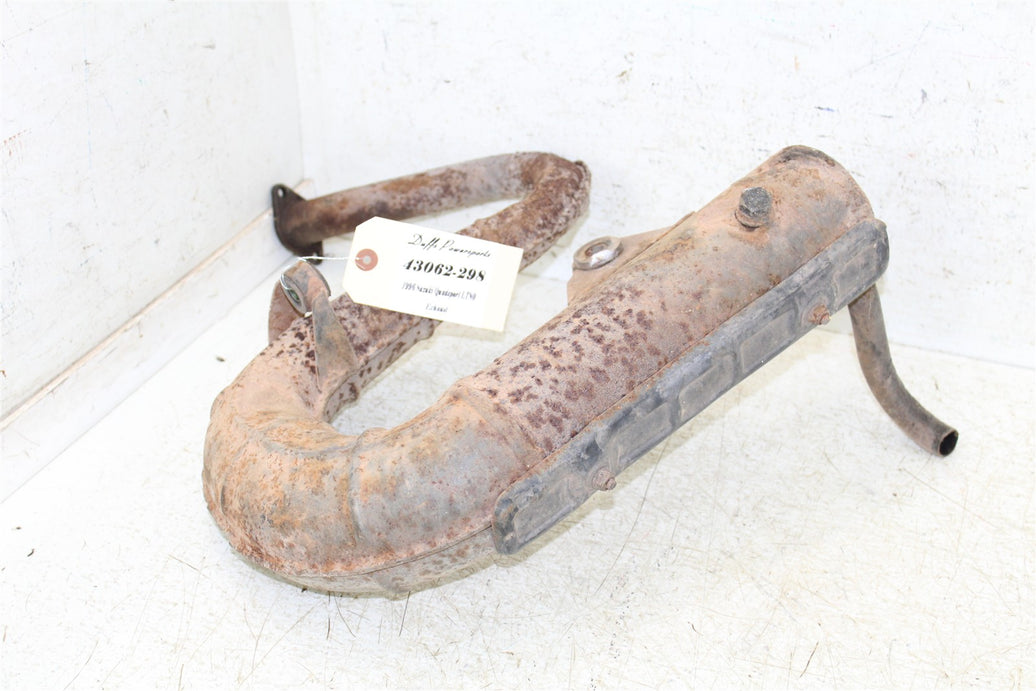 1996 Suzuki Quadsport LT 80 Exhaust Head Pipe Silencer Muffler 43062
